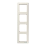 JUNG ABAS584 Rahmen 4fach, AS 500 antibakteriell, IP 44, Duroplast antibakteriell, weiß, senkrechte und waagerechte Montage 