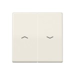 JUNG ABAS591-5P Wippe 2fach, mit Pfeilsymbolen, Duroplast antibakteriell, Serie AS, weiß 