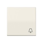 JUNG ABAS591K Wippe 1fach, Symbol Klingel, Duroplast antibakteriell, Serie AS, weiß 