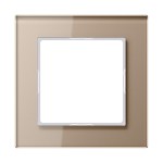 JUNG AC581GLCH Glasrahmen 1fach, A CREATION, champagner, senkrechte und waagerechte Montage 
