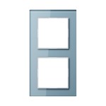 JUNG AC582GLBLGR Glasrahmen 2fach, A CREATION, blaugrau, senkrechte und waagerechte Montage 