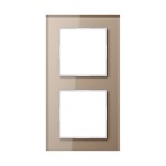 JUNG AC582GLCH Glasrahmen 2fach, A CREATION, champagner, senkrechte und waagerechte Montage 