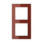 JUNG AC582GLRT Glasrahmen 2fach, A CREATION, rot, senkrechte und waagerechte Montage 