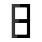 JUNG AC582SW Rahmen 2fach, A CREATION, Duroplast, schwarz, senkrechte und waagerechte Montage 