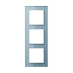 JUNG AC583GLBLGR Glasrahmen 3fach, A CREATION, blaugrau, senkrechte und waagerechte Montage 