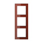 JUNG AC583GLRT Glasrahmen 3fach, A CREATION, rot, senkrechte und waagerechte Montage 