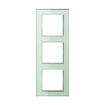JUNG AC583GLWMT Glasrahmen 3fach, A CREATION, Glas, mattweiß, senkrechte und waagerechte Montage 