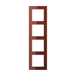 JUNG AC584GLRT Glasrahmen 4fach, A CREATION, rot, senkrechte und waagerechte Montage 