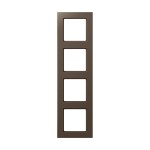 JUNG AC584MO Rahmen 4fach, A CREATION, Duroplast lackiert, mokka, senkrechte und waagerechte Montage 