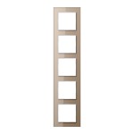 JUNG AC585GLCH Glasrahmen 5fach, A CREATION, champagner, senkrechte und waagerechte Montage 