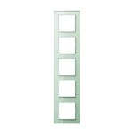 JUNG AC585GLWMT Glasrahmen 5fach, A CREATION, Glas, mattweiß, senkrechte und waagerechte Montage 