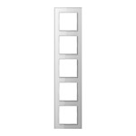 JUNG AC585GLWW Glasrahmen 5fach, A CREATION, alpinweiß, senkrechte und waagerechte Montage 