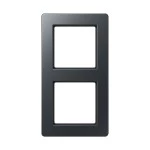 JUNG AF582BFANM Rahmen 2fach, A FLOW, Thermoplast lackiert, anthrazit matt, senkrechte und waagerechte Montage 