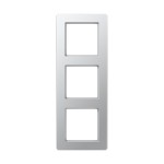 JUNG AF583BFAL Rahmen 3fach, A FLOW, Thermoplast lackiert, aluminium, senkrechte und waagerechte Montage 
