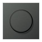 JUNG AL1740AN Abdeckung mit Drehknopf 1fach, Aluminium lackiert, Serie LS, anthrazit 