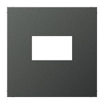 JUNG AL1969USBAN 1fach, Aluminium lackiert, Serie LS, anthrazit, senkrechte und waagerechte Montage 