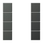 JUNG AL2504TSAAN Tastensatz, F50, Aluminium lackiert, Serie LS, anthrazit 