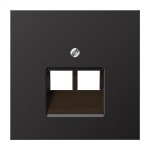 JUNG AL2969-2UAD Abdeckung für IAE/UAE-Anschlussdosen, 2 x 8-polig, Aluminium lackiert, Serie LS, dark 