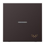 JUNG AL2990KO5LD Wippe 1fach, Symbol Licht, mit Lichtleiter, Aluminium lackiert, Serie LS, dark 