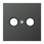 JUNG AL2990TVAN Abdeckung für Antennendosen 1fach, Aluminium lackiert, Serie LS, anthrazit 