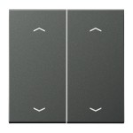 JUNG AL2995MPAN Wippe 2fach, mit 4 Pfeilsymbolen, Aluminium lackiert, Serie LS, anthrazit 