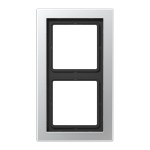 JUNG ALD2982 Rahmen 2fach, LS-DESIGN, Aluminium, senkrechte und waagerechte Montage 