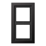 JUNG ALD2982D Rahmen 2fach, LS-DESIGN, Aluminium lackiert, dark, senkrechte und waagerechte Montage 