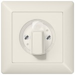 JUNG AS1541 Abdeckung für Drehschalter 1fach, mit integriertem Rahmen, Duroplast, Serie AS, weiß 