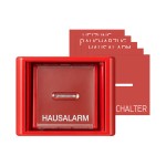 JUNG AS561GLRT Abdeckung mit Glasscheibe 1fach, Thermoplast, Serie AS, rot 