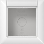 JUNG AS581ANAWW Aufputz-Kappe 1fach, mit Schriftfeld, AS 500 Aufputz, Thermoplast, alpinweiß, senkrechte und waagerechte Montage 