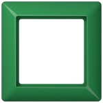 JUNG AS581BFGN Rahmen 1fach, AS 500, IP 44, Thermoplast, grün (für SV), senkrechte und waagerechte Montage 