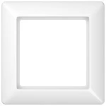 JUNG AS581BFWW Rahmen 1fach, AS 500, IP 44, Thermoplast, alpinweiß, senkrechte und waagerechte Montage 