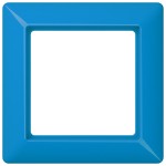 JUNG AS581GLBL Rahmen 1fach für Abdeckungen mit Glasscheibe, AS 500, Thermoplast, ähnlich RAL 5015, blau, senkrechte und waagerechte Montage 