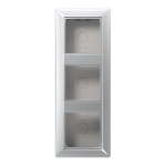 JUNG AS583AAL Aufputz-Kappe 3fach, AS 500 Aufputz, Duroplast lackiert, aluminium, senkrechte und waagerechte Montage 