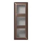 JUNG AS583AMO Aufputz-Kappe 3fach, AS 500 Aufputz, Duroplast lackiert, mokka, senkrechte und waagerechte Montage 