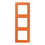 JUNG AS583BFO Rahmen 3fach, AS 500, IP 44, Thermoplast, orange (für ZSV), senkrechte und waagerechte Montage 