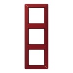 JUNG AS583BFRT Rahmen 3fach, AS 500, IP 44, Thermoplast, rot, senkrechte und waagerechte Montage 