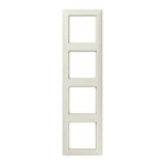 JUNG AS584 Rahmen 4fach, AS 500, IP 44, Duroplast, weiß, senkrechte und waagerechte Montage 