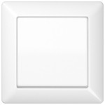 JUNG AS590WW Wippe 1fach, mit integriertem Rahmen, Duroplast, Serie AS, alpinweiß 