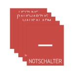 JUNG AS60FO Beschriftete Einlagen für Abdeckungen mit Glasscheibe, Serie AS, rot 