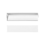 JUNG AS81NA Transparente Abdeckung mit Einlage alpinweiß für Schriftfeld 12 x 55,5 mm, Thermoplast, Serie AS, transparent 