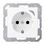 JUNG BTA1521SWWM HOME SCHUKO® Steckdose, 16 A 250 V ~, mit Funktionsanzeige, SAFETY+, Serie A, schneeweiß matt 
