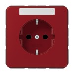 JUNG CD1520BFKINART SCHUKO®-Steckdose, 16 A 250 V ~, mit Schriftfeld, SAFETY+, Thermoplast, Serie CD, rot 