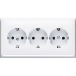 JUNG CD523WW Kabelkanal-SCHUKO®-Steckdose, 3fach, 16 A 250 V ~, Duroplast, Serie CD, alpinweiß 