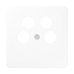 JUNG CD561-4SAT2WW Abdeckung für 4-Loch SAT-TV-Steckdose (Axing) 4fach, Thermoplast, Serie CD, alpinweiß 