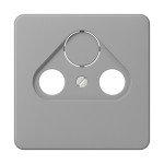 JUNG CD561SATGR Abdeckung für Universal-Sat/BK-Dosen 1fach, Thermoplast, Serie CD, grau 