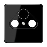 JUNG CD561SATSW Abdeckung für Universal-Sat/BK-Dosen 1fach, Thermoplast, Serie CD, schwarz 