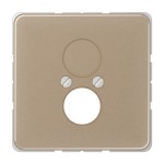 JUNG CD562GB Abdeckung für 2 Rundsteckverbinder bis 18,5 mm Ø 2fach, Aluminium eloxiert, Serie CD, gold-bronze 