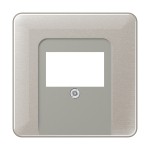 JUNG CD569TPT Abdeckung für TAE-Anschlussdosen, 1fach, Aluminium eloxiert, Serie CD, platin 