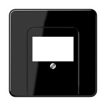 JUNG CD569TSW Abdeckung für TAE-Anschlussdosen, 1fach, Thermoplast, Serie CD, schwarz 
